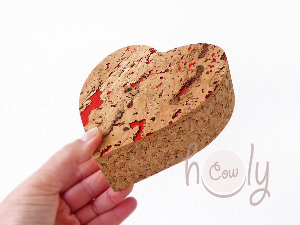 Cork Heart Shaped Decorative Jewelry Box