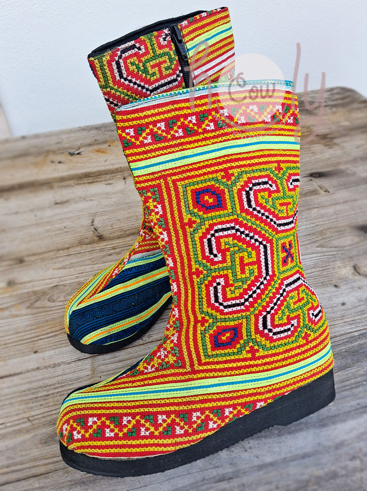 Thumbnail: Colorful Tribal Vegan Boots