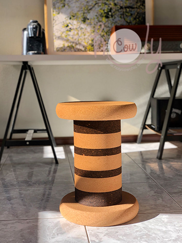 Brown And Black Cork Table Or Stool