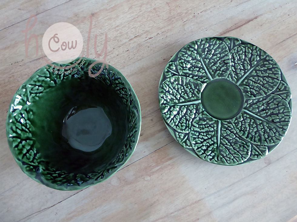 Thumbnail: Handmade Ceramic Cabbage Leaf Bowl