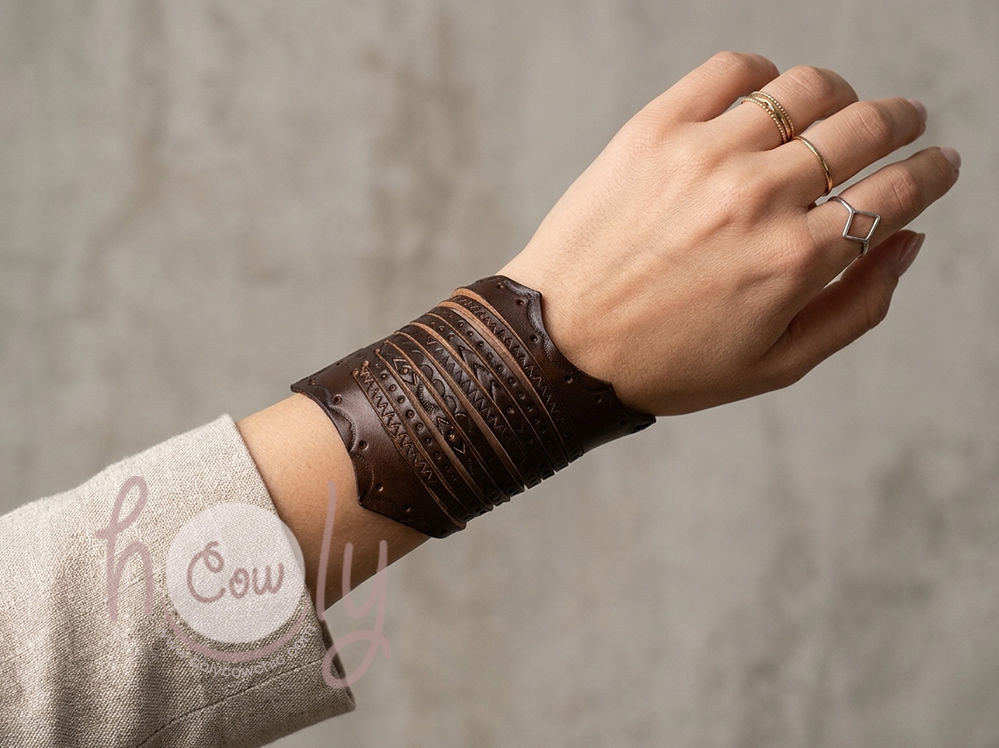 Brown Leather Crazy Boho Bracelet