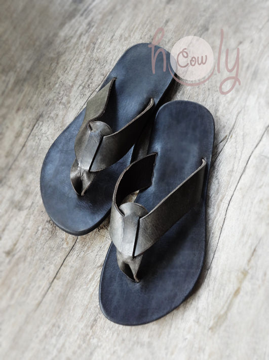 Handmade Black Leather Sandals