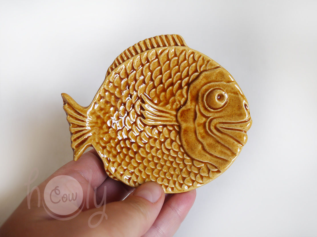 Small Brown Ceramic Fish Dish
