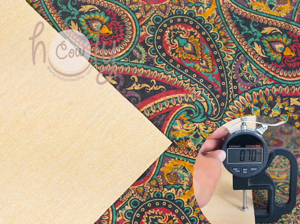 Thumbnail: Cork Fabric With Paisley Design Patern