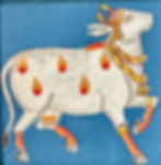Thumbnail: Set of 3 Miniature Cow Paintings