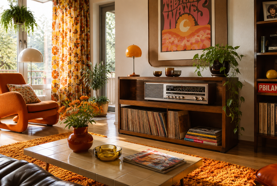 Grundig Vintage Tischradio in Filmszene