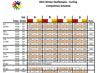 CURLING: The Official Curling Competition Schedule