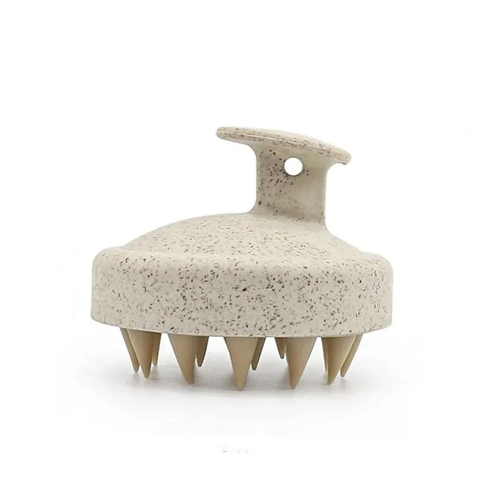 Miniatura: Escova de shampoo de silicone, escova de massagem corporal, banho, chuveiro, sal