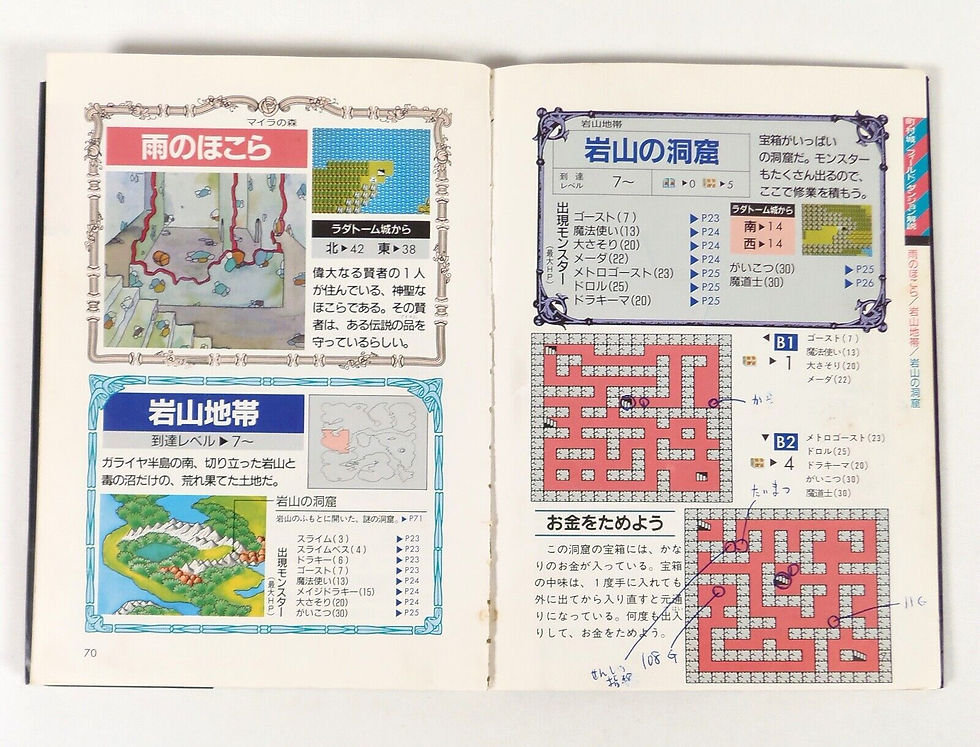Miniature : Guide Book DRAGON QUEST Warrior Nintendo Famicom FC Nes Officiel Map Jap Japan 3