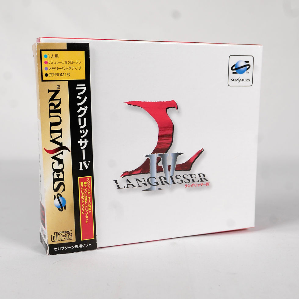 Miniature : LANGRISSER IV 4 Sega Saturn Limited Edition Spine Fan Book Pins Flyer Jap