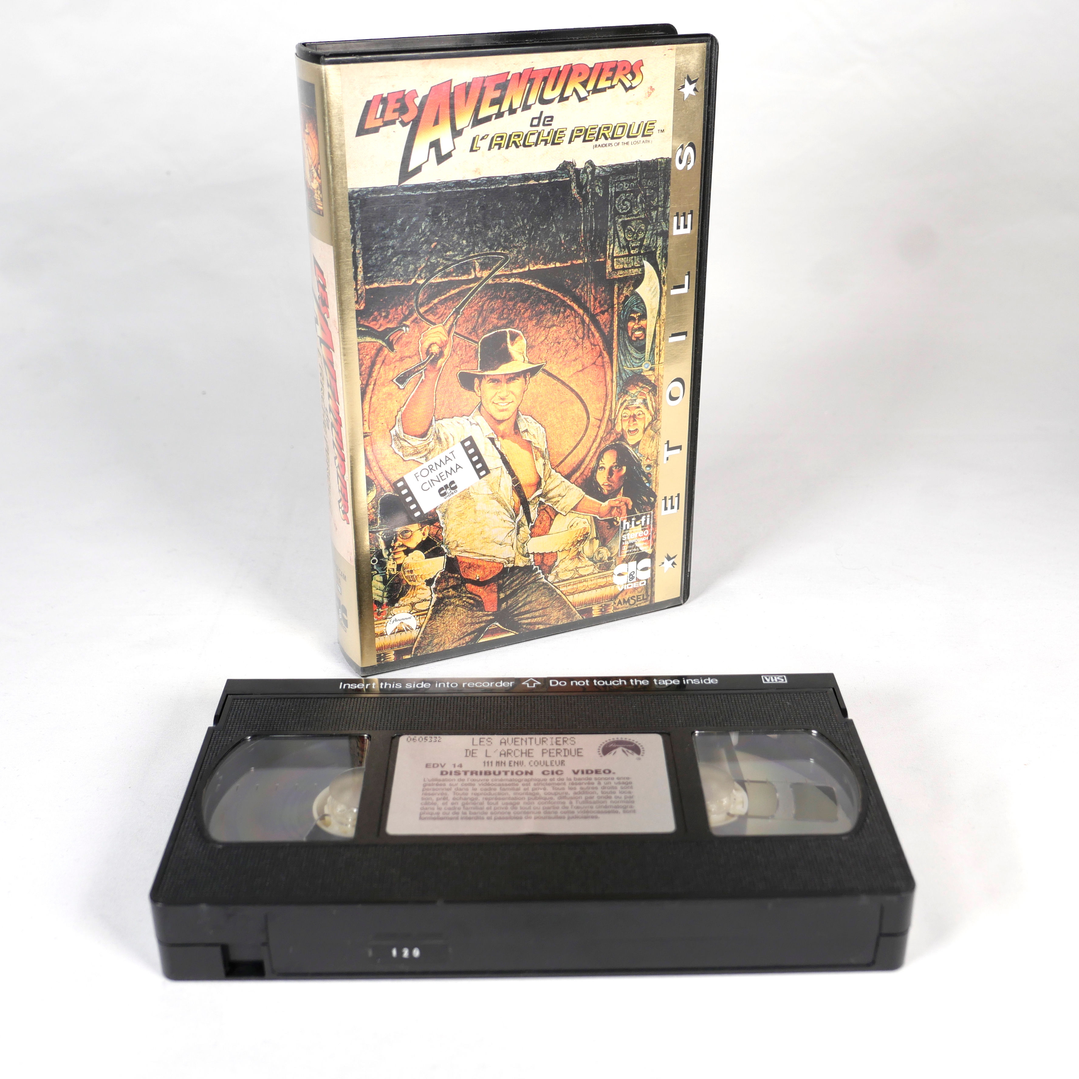 Cassette Tape Video VHS INDIANA JONES Les Aventuriers De L'Arche Perdue VF