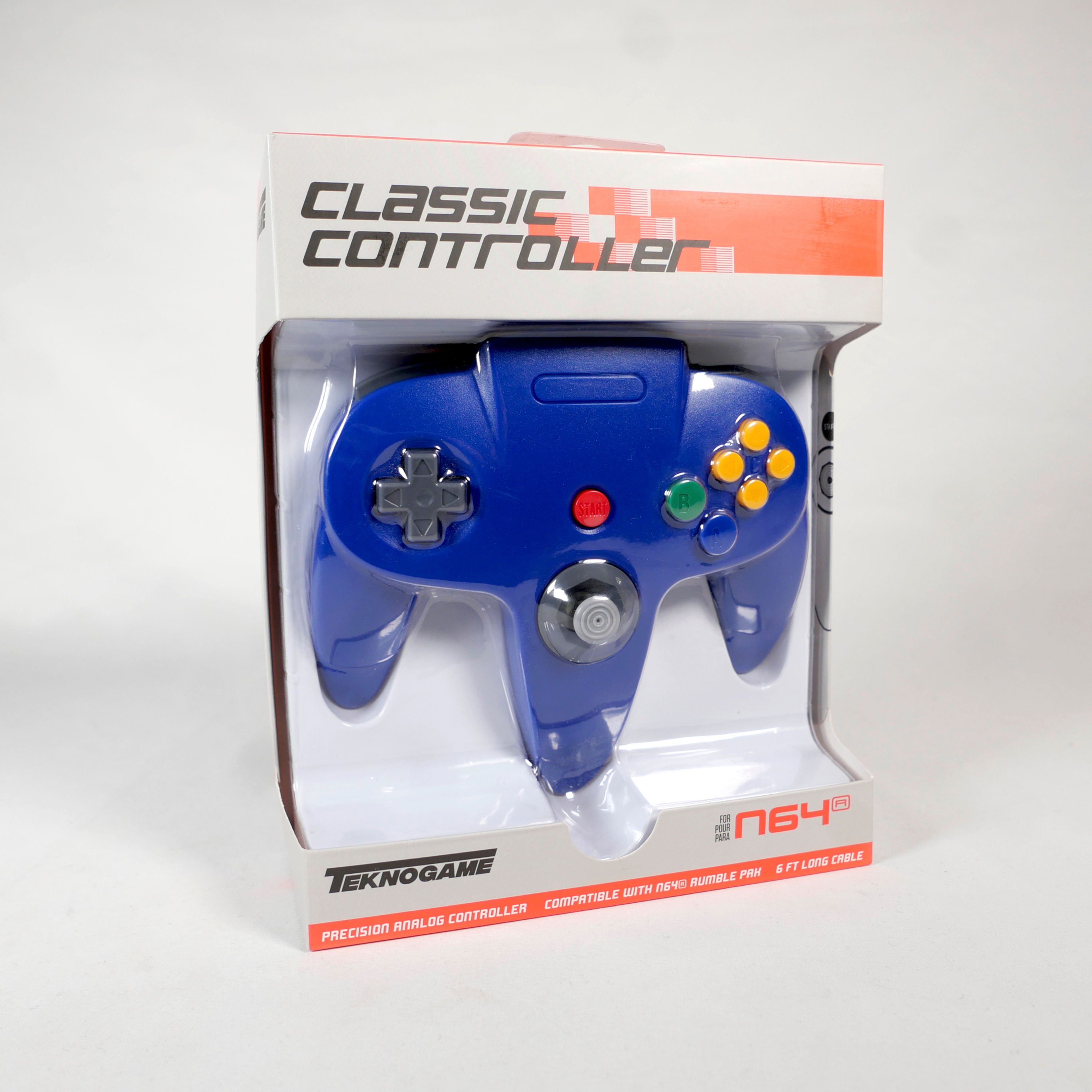 Manette Pad Controller Nintendo 64 N64 Teknogame Classic Blue New (2)