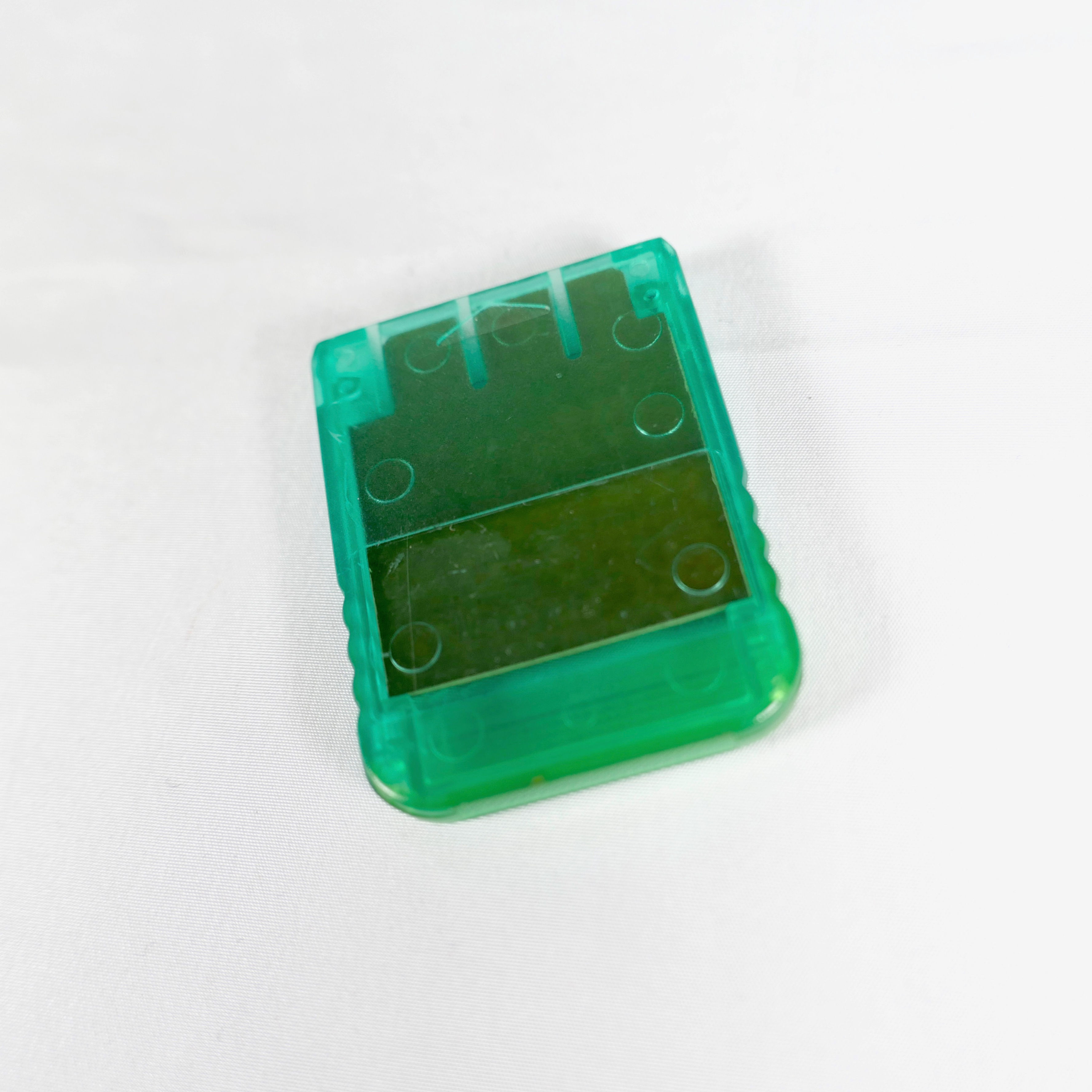 Carte Memoire Memory Card Sony Playstation PS1 Clear Green Jap Japan 4