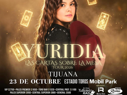 ¡Tijuana se prepara para una noche inolvidable! Yuridia confirma concierto en el Estadio Toros con su nueva gira