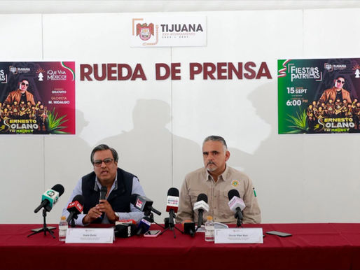 *invita Gobierno de Tijuana a celebrar el Grito de Independencia con concierto gratuito*