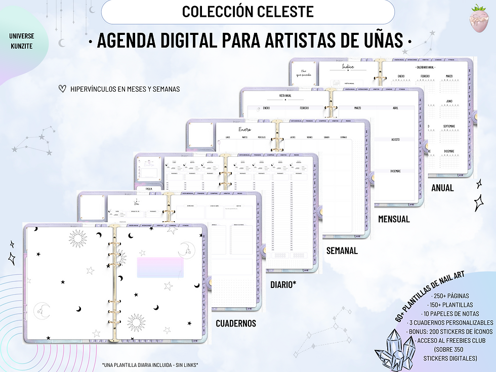 Miniatura: Agenda Digital Para Artistas de Uñas | Kunzite
