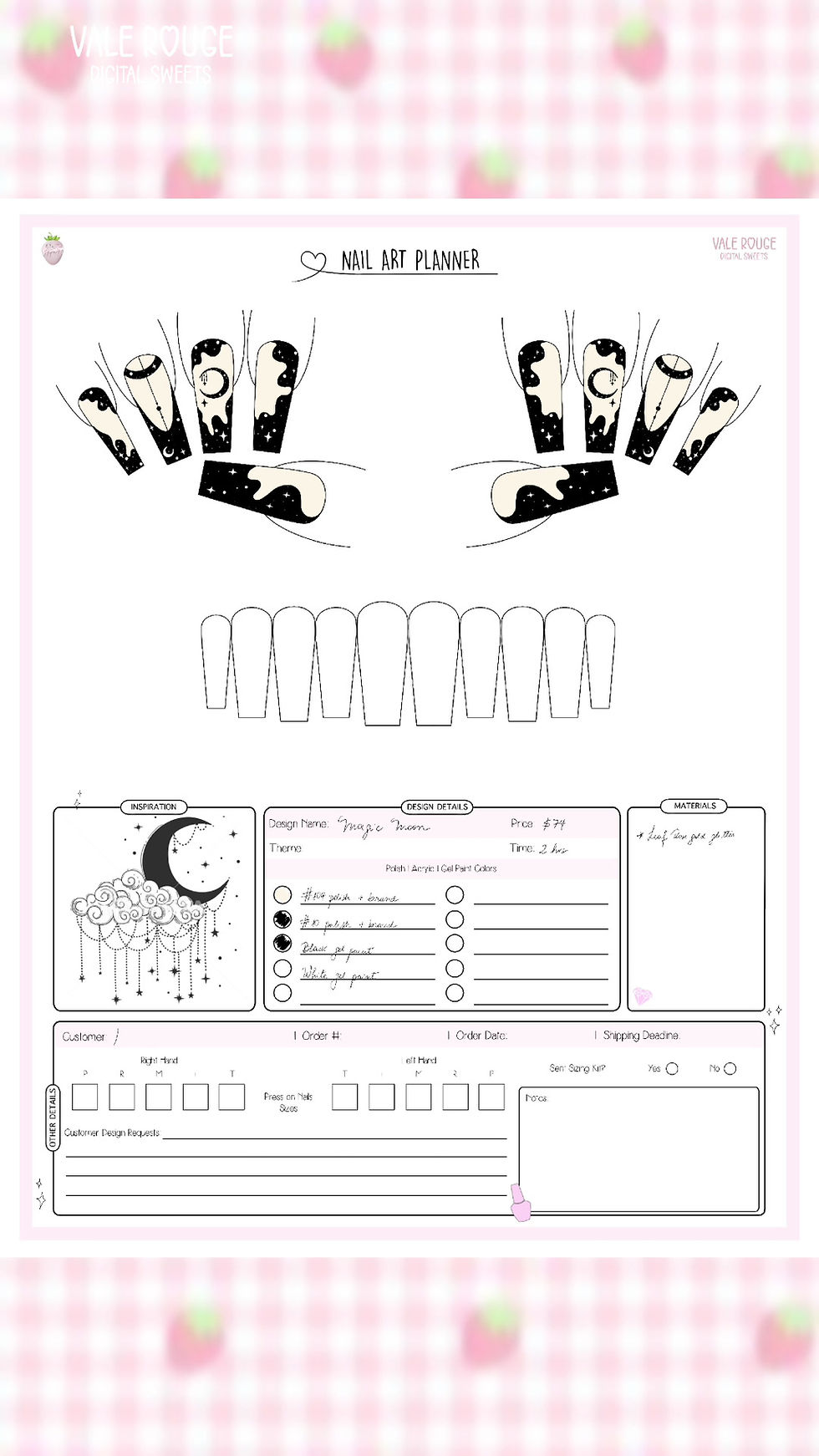 Thumbnail: Nail Art Templates with Text Boxes | Bundle | English
