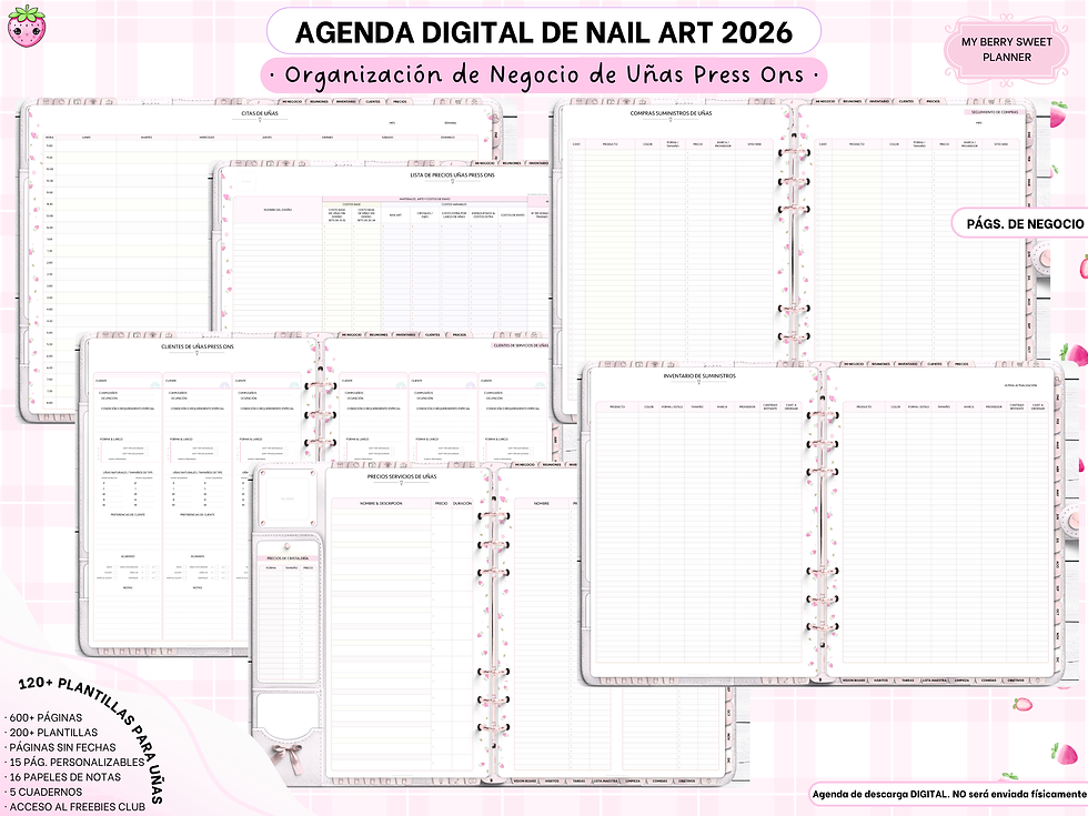 Thumbnail: 2026 Mi Dulce Agenda | Uñas Press Ons | Español