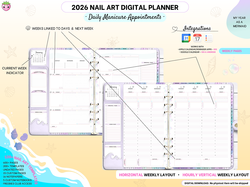 Miniatura: 2026 My Year as a Mermaid Planner | Manicure/Pedicure