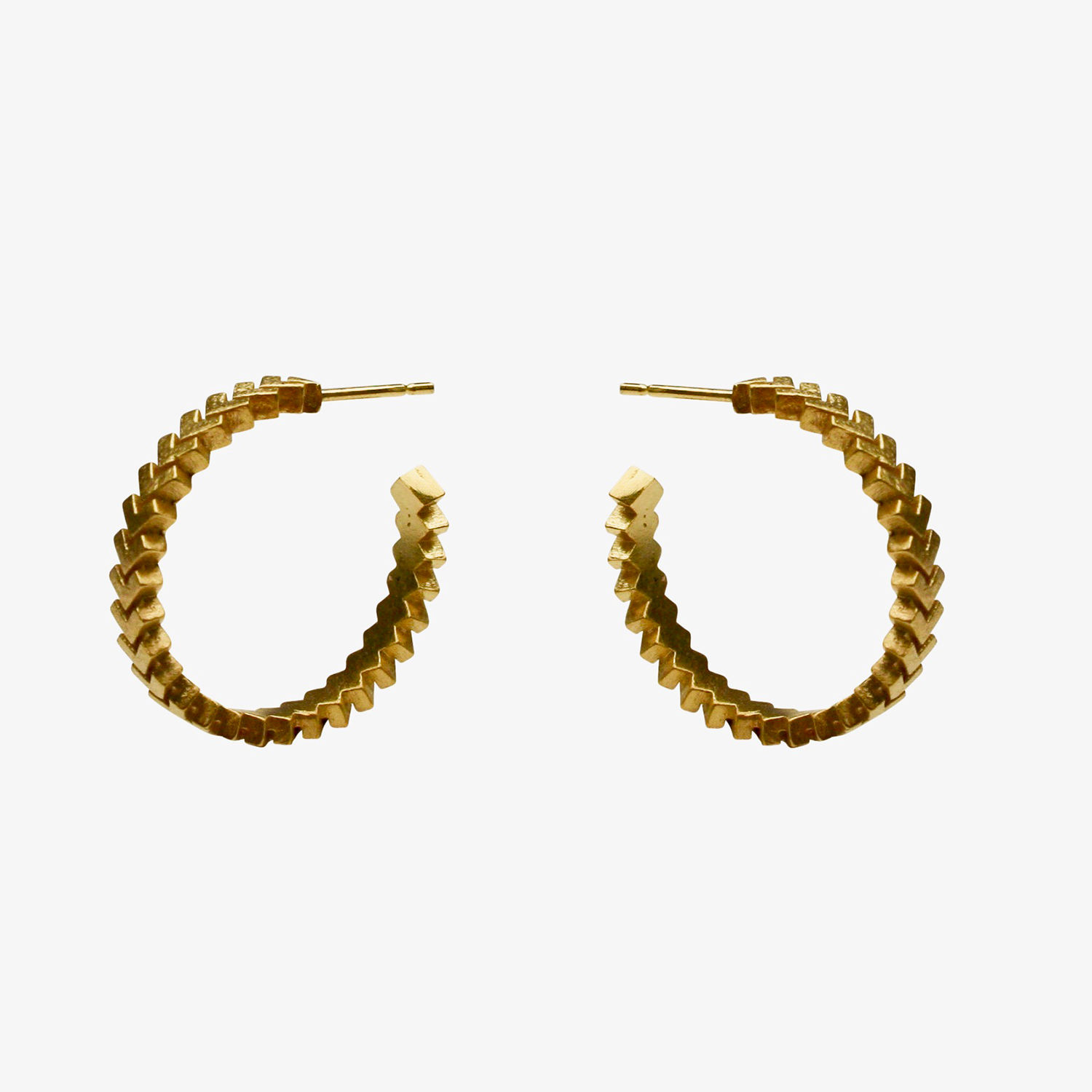Maxi Sync Hoop Earrings, Gold