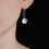 Thumbnail: Large Blossom Flower Drop Earrings on Ear