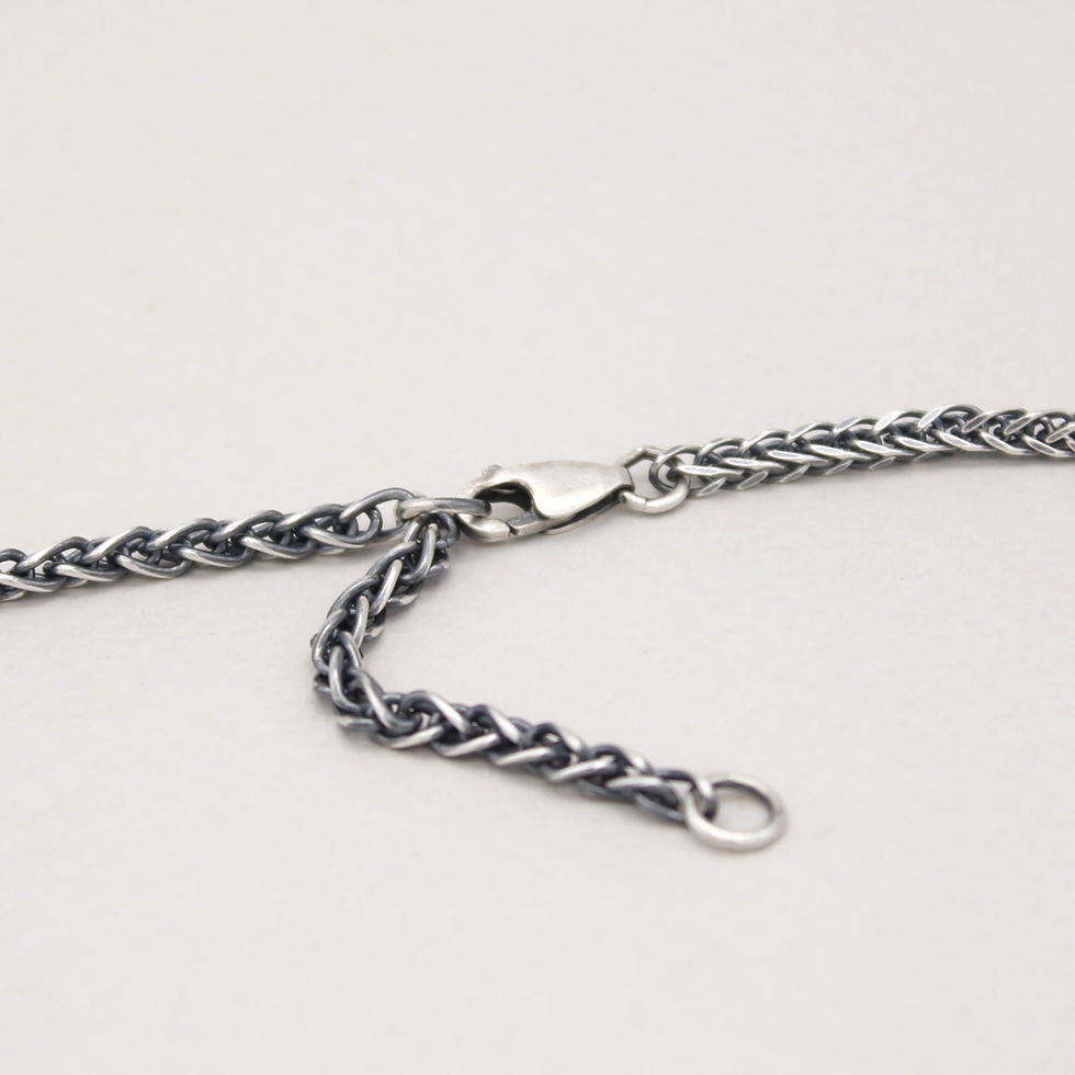 Thumbnail: Two Ovals Halo Necklace with Labradorite