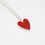 Thumbnail: Medium Red Heart Necklace back view