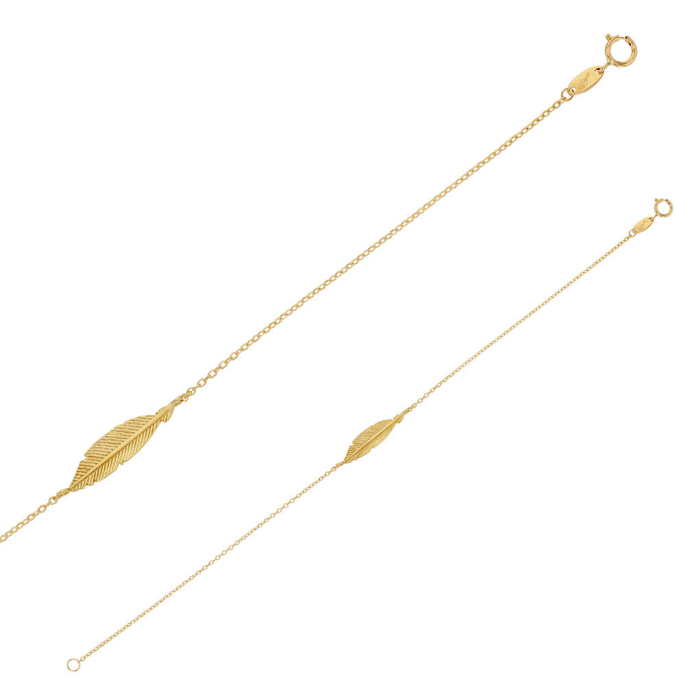 Bracelet plume - Or 375/1000