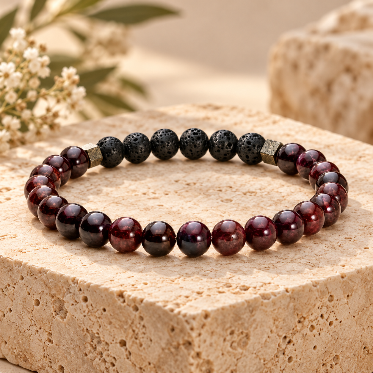 Garnet Diffuser Bracelet | Confidence, Vitality & Motivation
