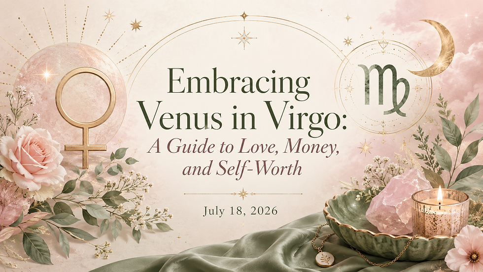 Embracing Venus in Virgo: A Guide to Love Money and Self-Worth on July 18 2026