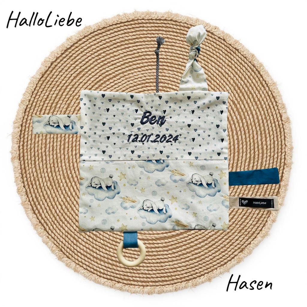 Personalisiertes Knistertuch "Hase"