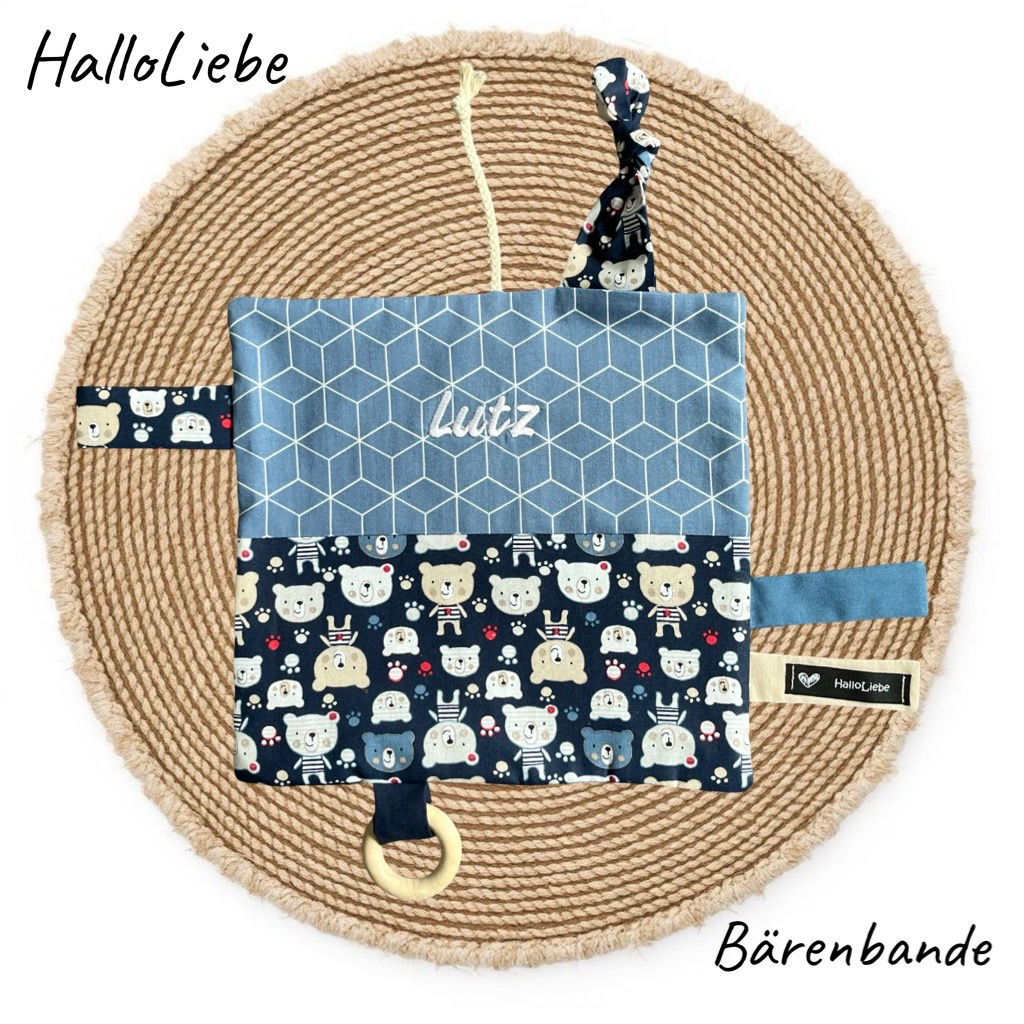 Personalisiertes Knistertuch "Bärenbande"