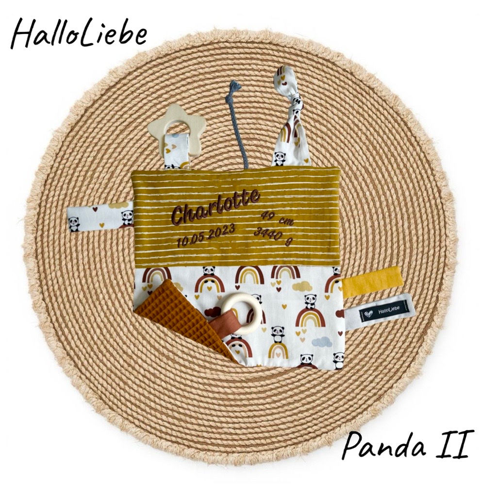 Personalisiertes Knistertuch "Panda 2"