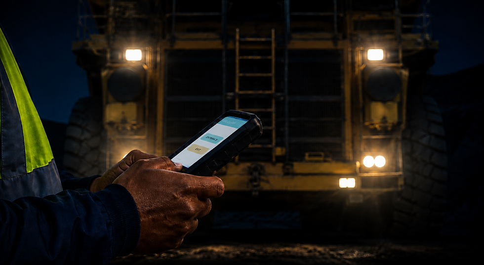 At The Gate access control scanner operating at a mining site