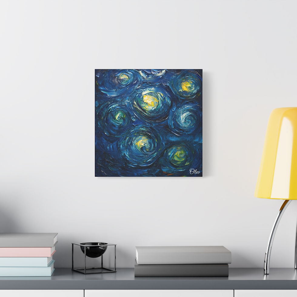 Thumbnail: 🌊 Abyssal Echoes — Abstract Oil Painting Canvas Print