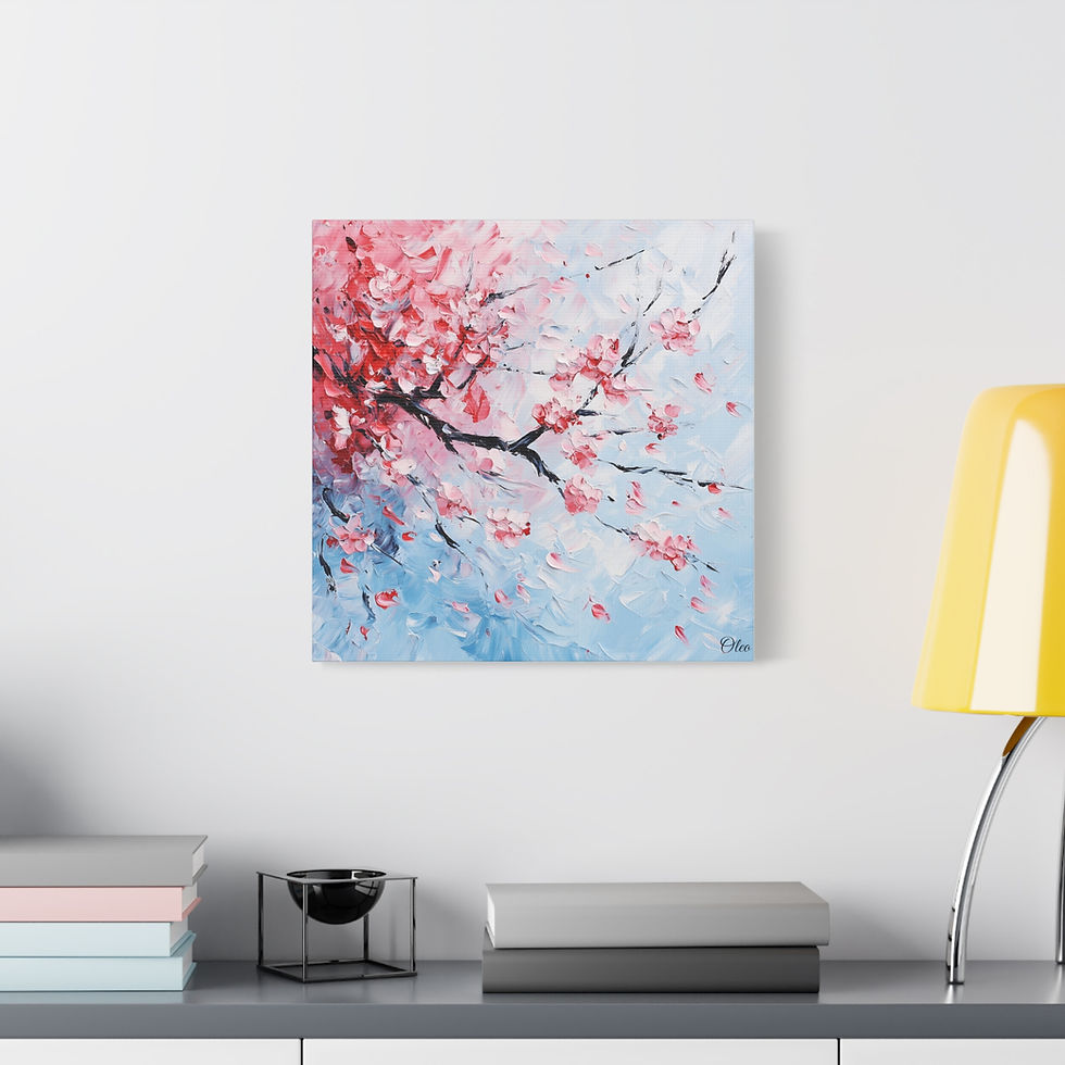 Thumbnail: "Sakura Breeze in Spring" – A Dance of Petals in Oil