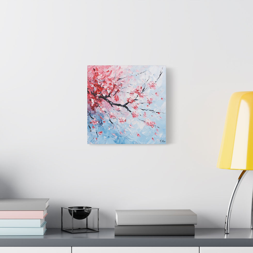 Thumbnail: "Sakura Breeze in Spring" – A Dance of Petals in Oil