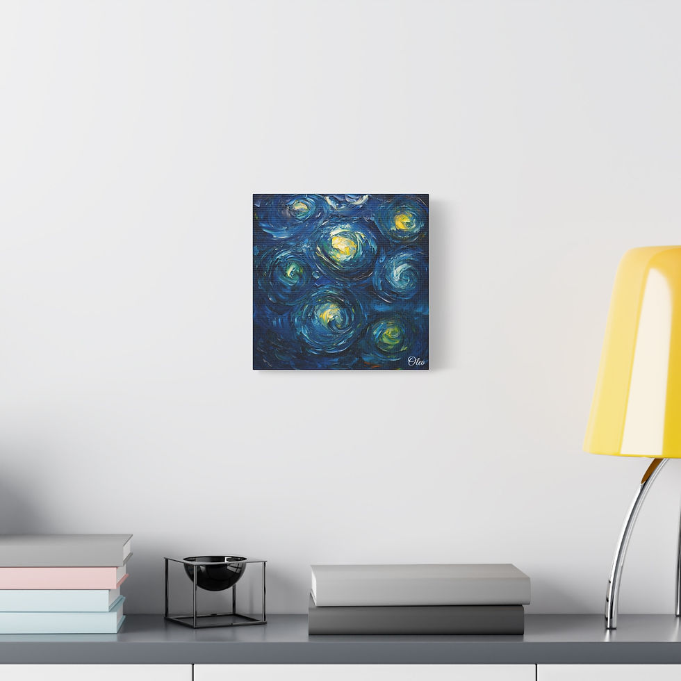 Thumbnail: 🌊 Abyssal Echoes — Abstract Oil Painting Canvas Print
