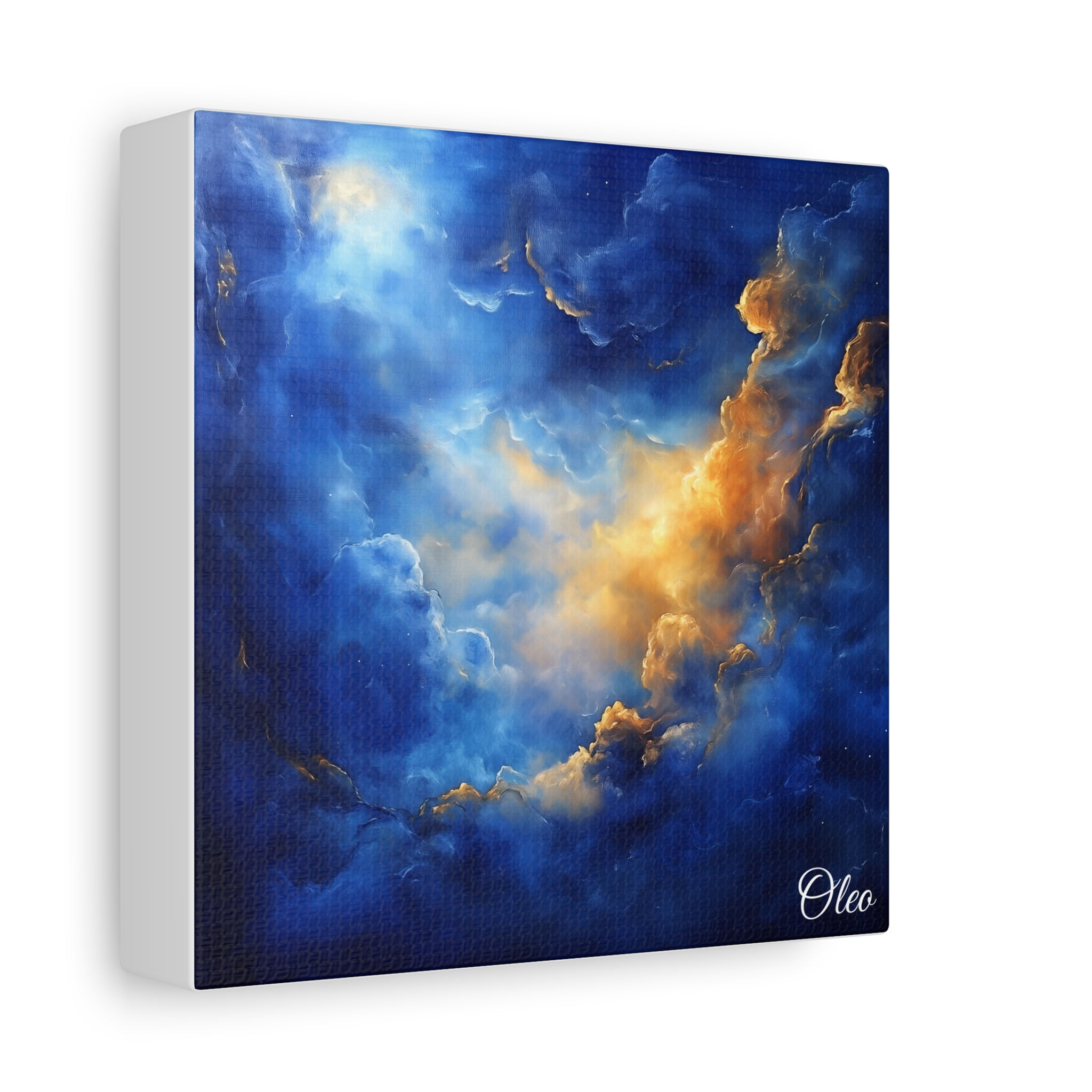 "Nebula Reverie in Gold" – A Celestial Symphony on Canvas