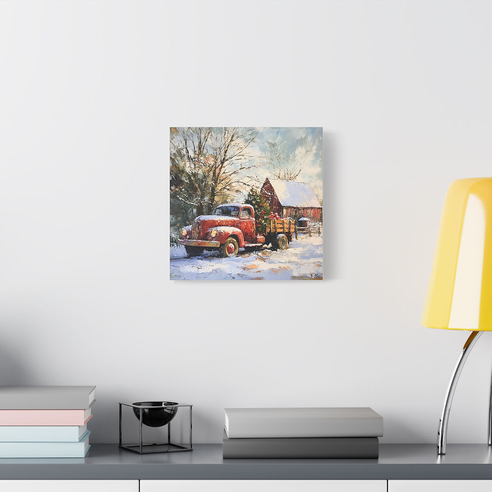 Thumbnail: Holiday Haul: A Winter Wonderland - A Festive Canvas Print 