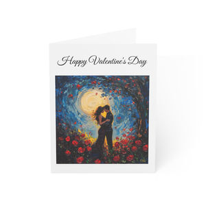 Romantic Valentine’s Day Card - Couple Under Starlit Sky