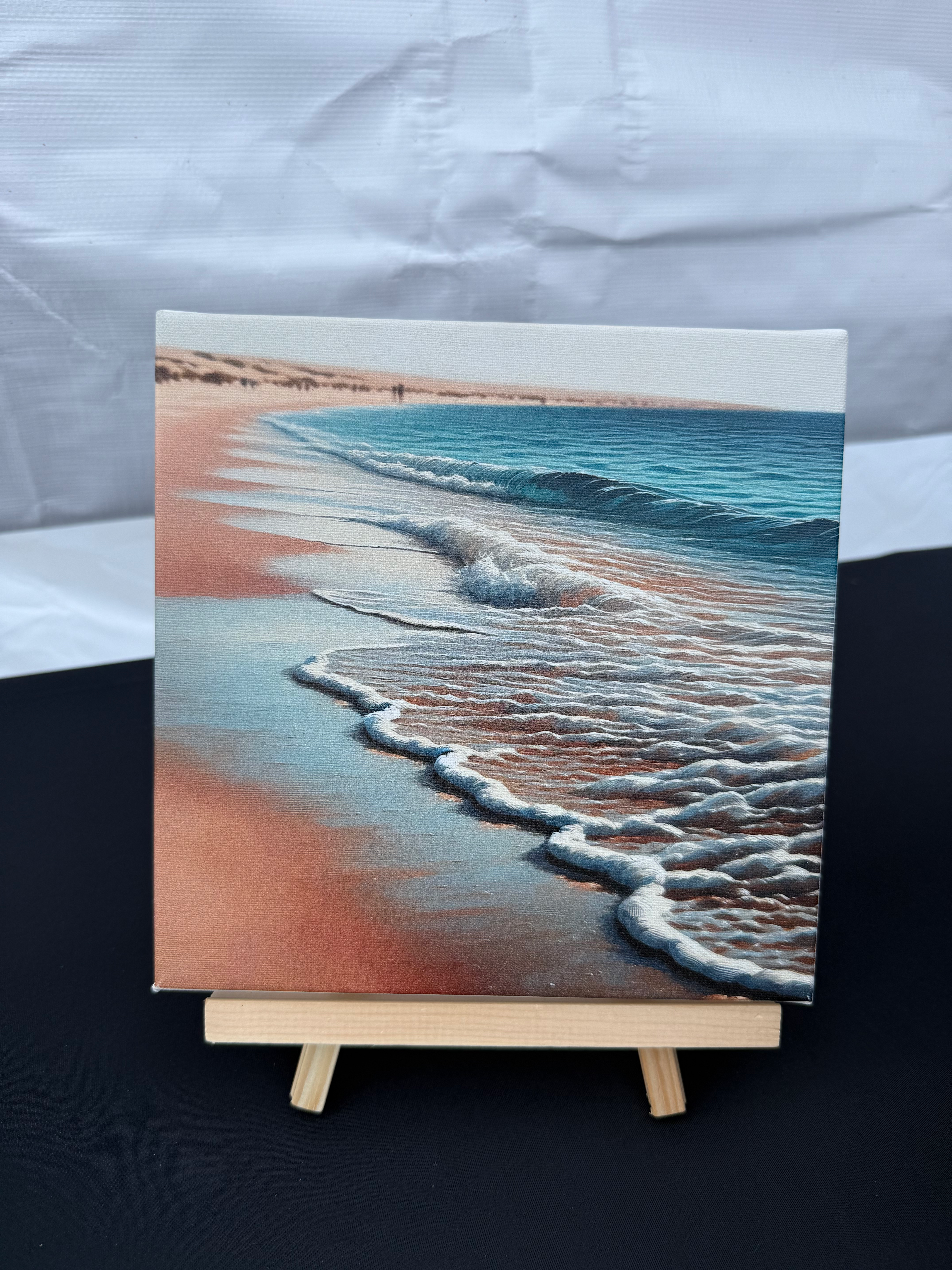 "Whispers of the Shore" – An Oleo Canvas Print of Coastal Serenity