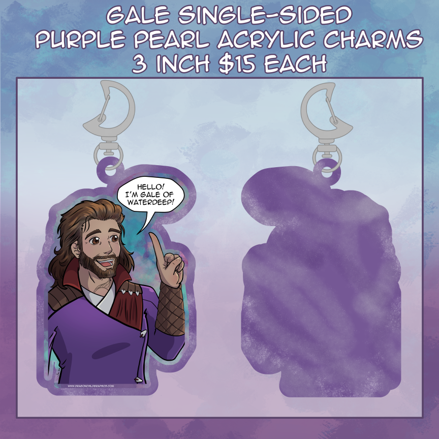 Gale Purple Pearl Acrylic Charm 