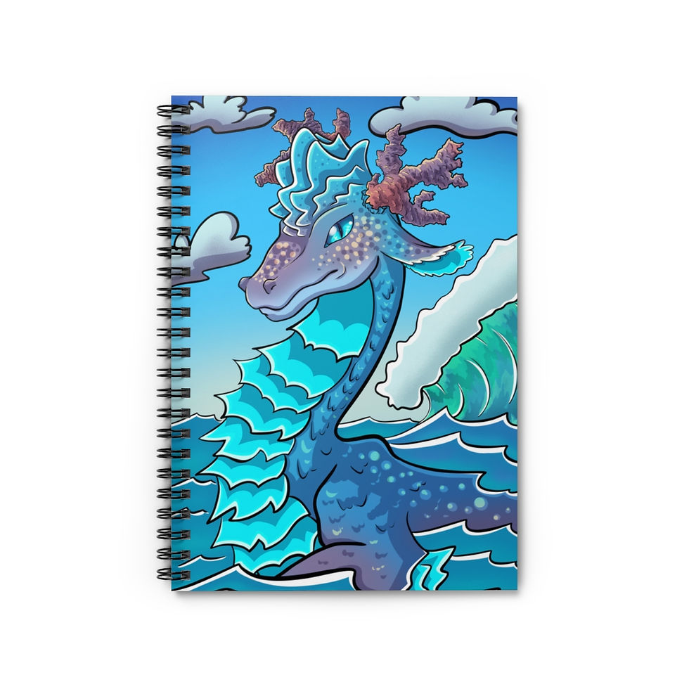 Thumbnail: Water Dragon Spiral Notebook - Ruled Line