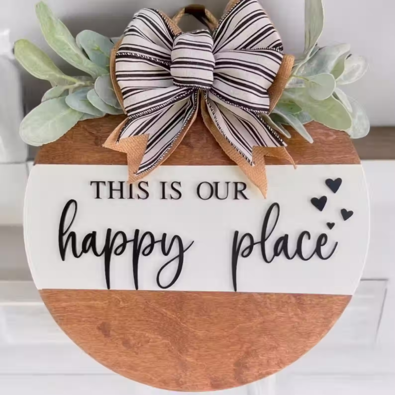 Happy Place Front Door Sign (DS001)(A6)S003)