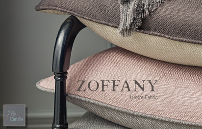 Zoffany Lustre Fabric cushions, Carvills Furnishings