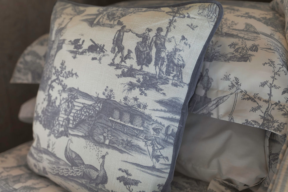 Laura Ashley Braysmith Toile Blue Duvet Cover Set