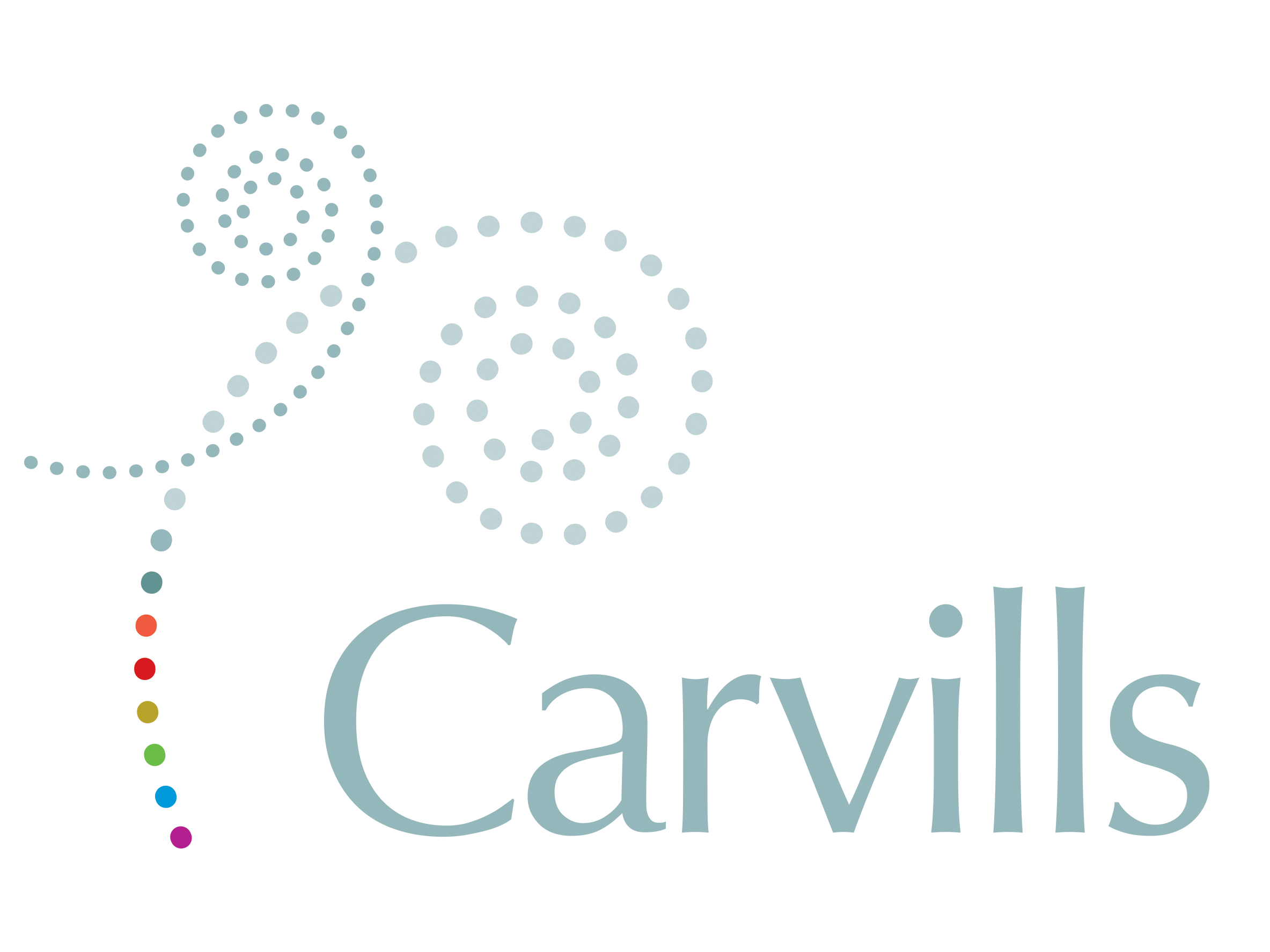 Carvills logo featuring a stylized dot pattern and the text Carvills