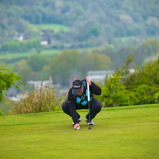 AJ Richardson at the 18th green.