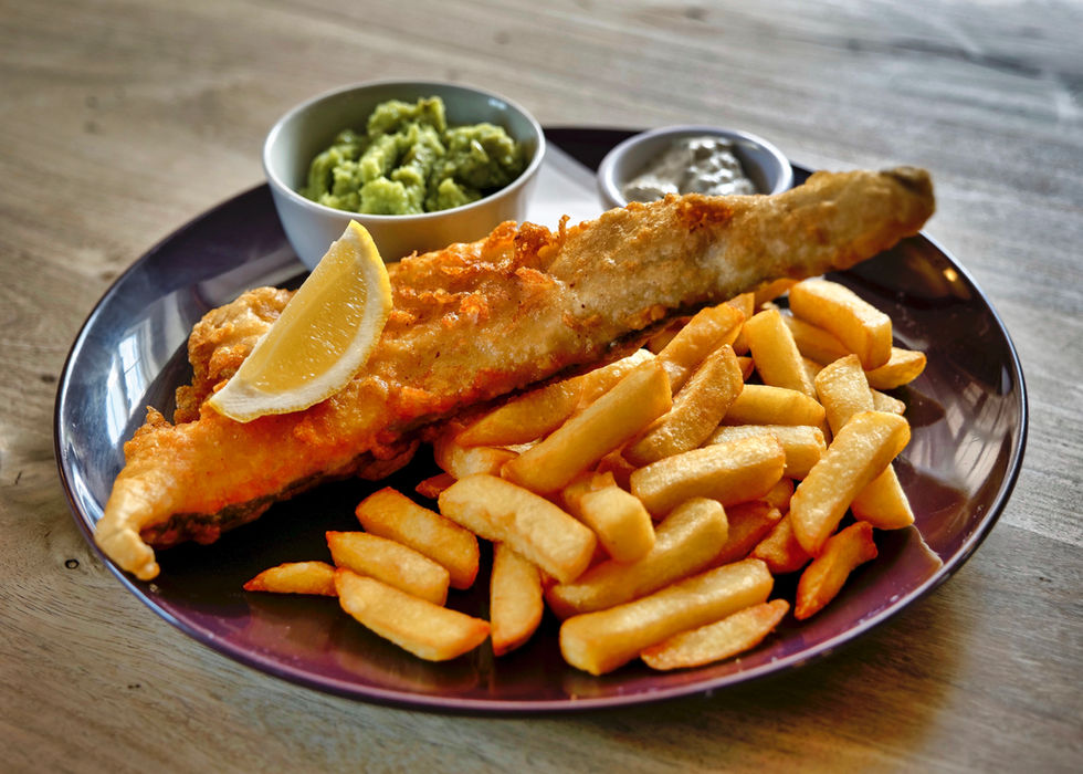 SDP Website - Specials Menu - Palmers Beer Battered Fish & Chips with Mushy Peas_
